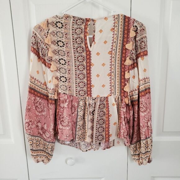 American Eagle Outfitters Boho Babydoll Blouse Size XS - Picture 6 of 7